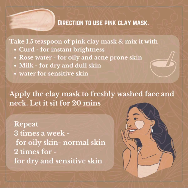 Pink clay mask